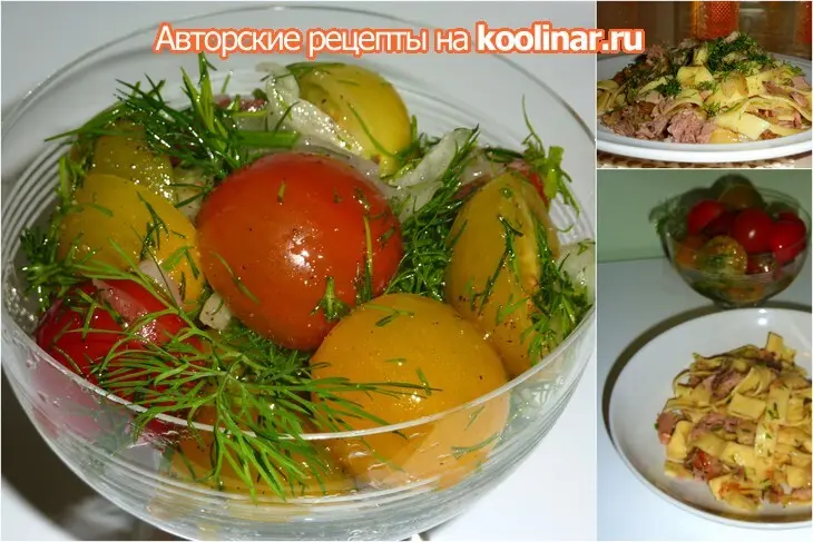 Домашняя лапша с рыбными консервами  и зеленью: шаг 3