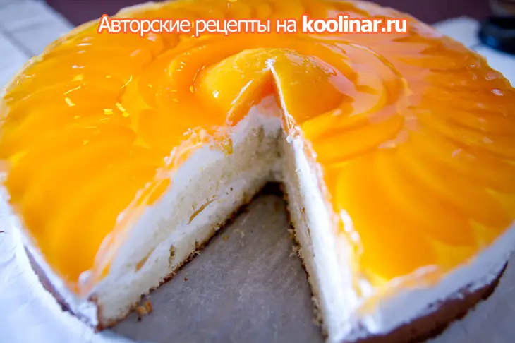Персиковый торт: шаг 8
