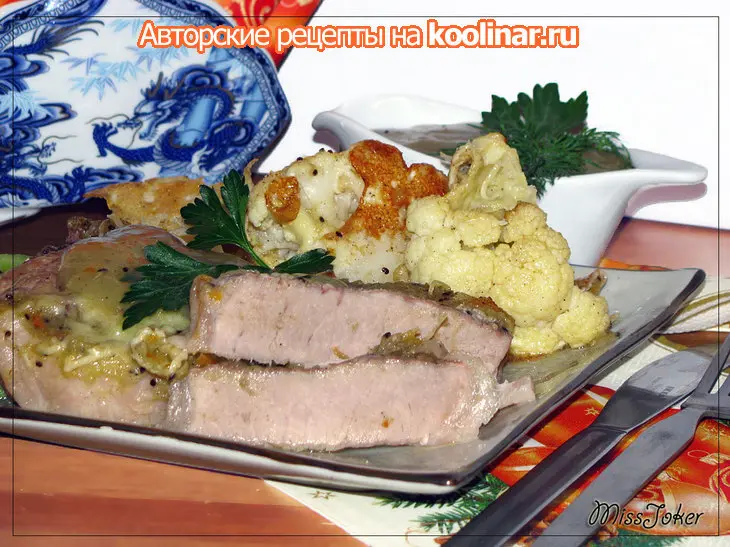 Свинина с экзотическим соусом и гарниром: шаг 10