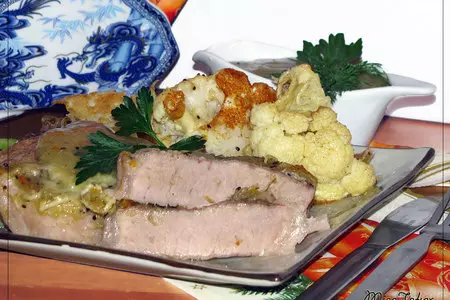 Свинина с экзотическим соусом и гарниром: шаг 10