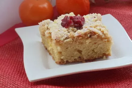 Творожный пирог с ананасами и ореховой посыпкой для моих снегурочек: шаг 6