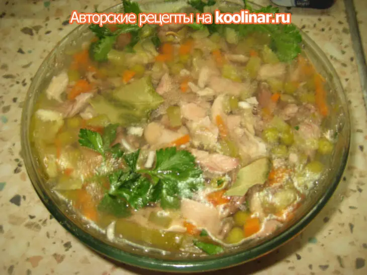 Русское заливное "гора горыныча".: шаг 1