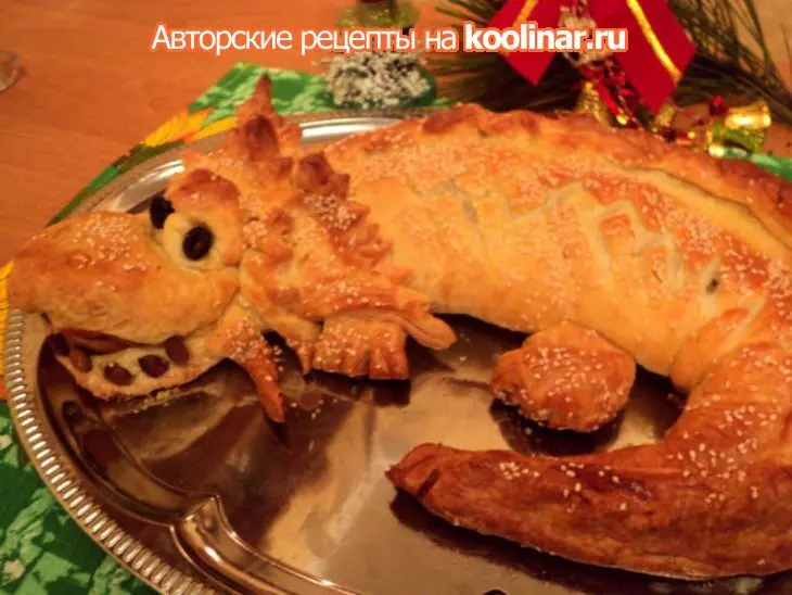 Пирог «дракоша»: шаг 13