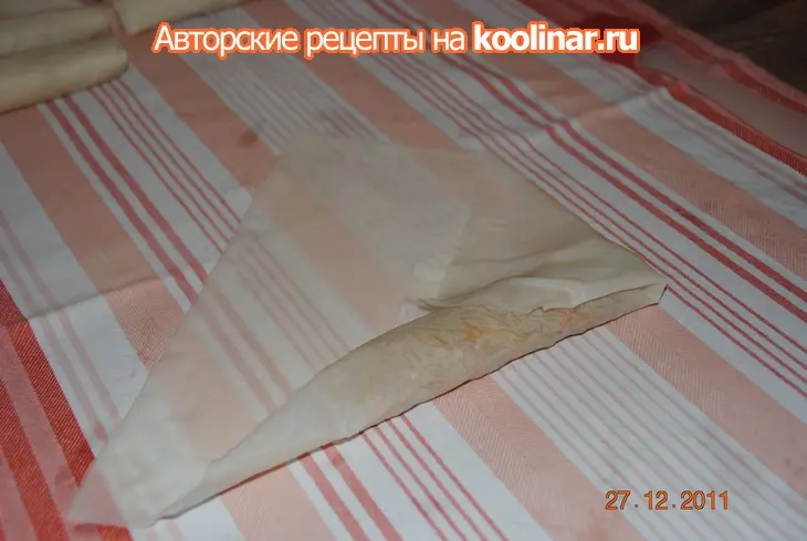 Трубочки хрустящие с мясной начинкой: шаг 3