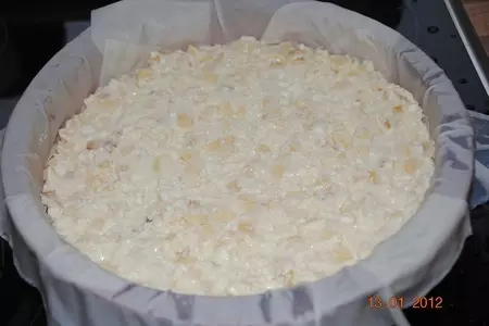 Пирог с тестом фило,творогом,яблоками и бананом: шаг 6
