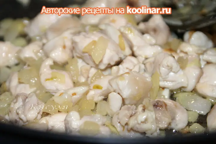 Ризотированная паста с курицей: шаг 2
