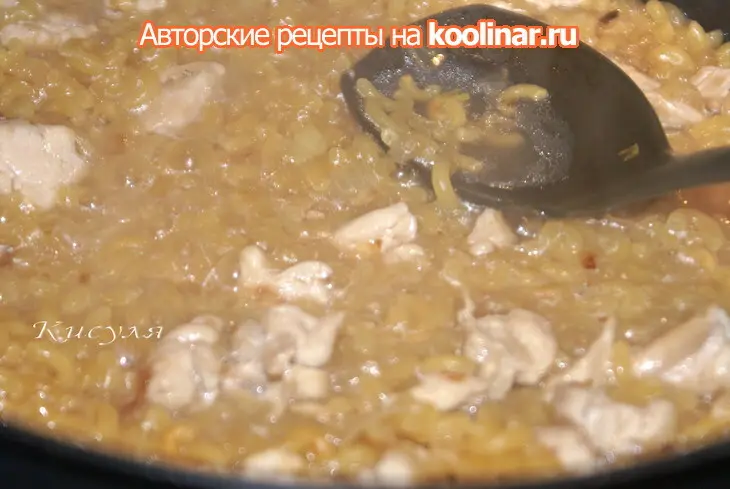 Ризотированная паста с курицей: шаг 4