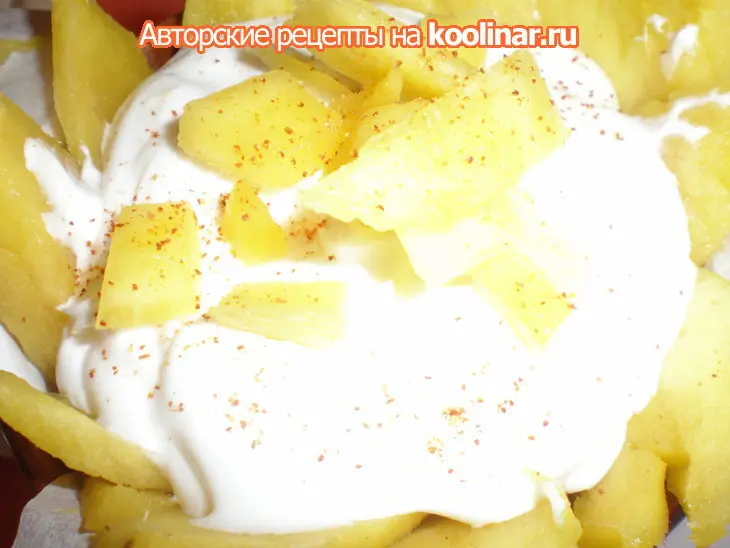 Пирожное "цветок манго": шаг 7