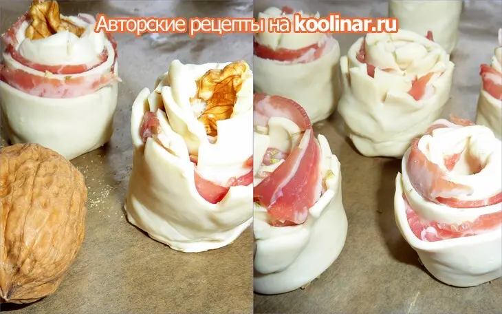 Розочки-слоёнки с беконом под пиво: шаг 4