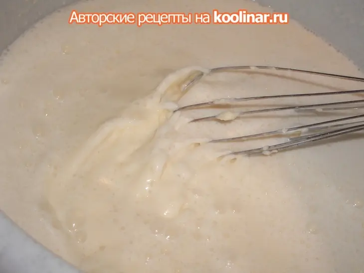 Ржано-пшеничные блины на минеральной воде: шаг 3