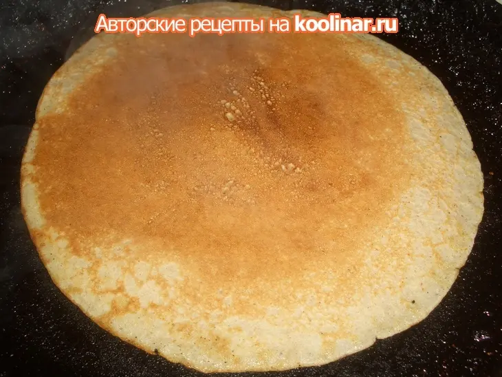 Ржано-пшеничные блины на минеральной воде: шаг 8