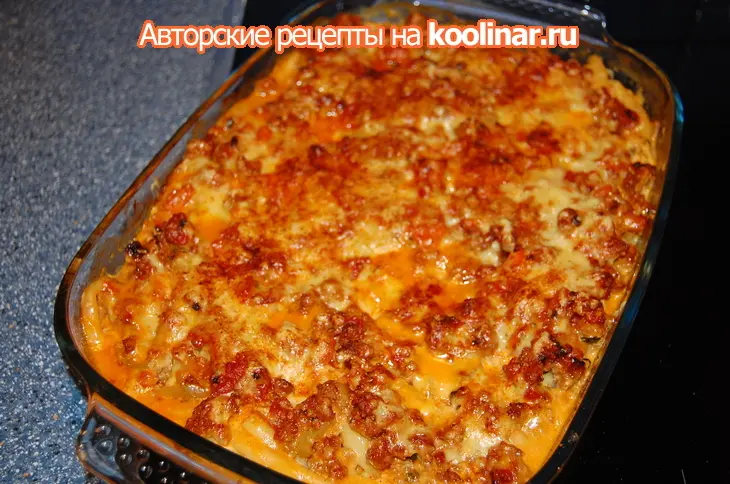 Ленивая макаронная запеканка от полины: шаг 5