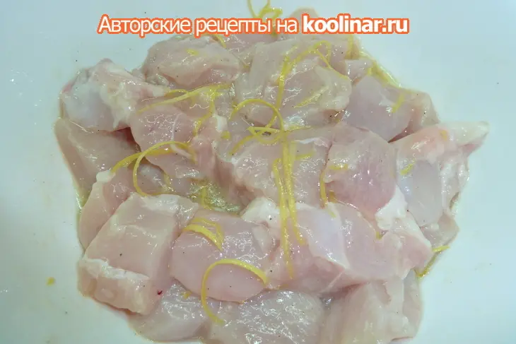 Брошеты из куриной грудки с яблоками и для вкусной диеты подойдет: шаг 5