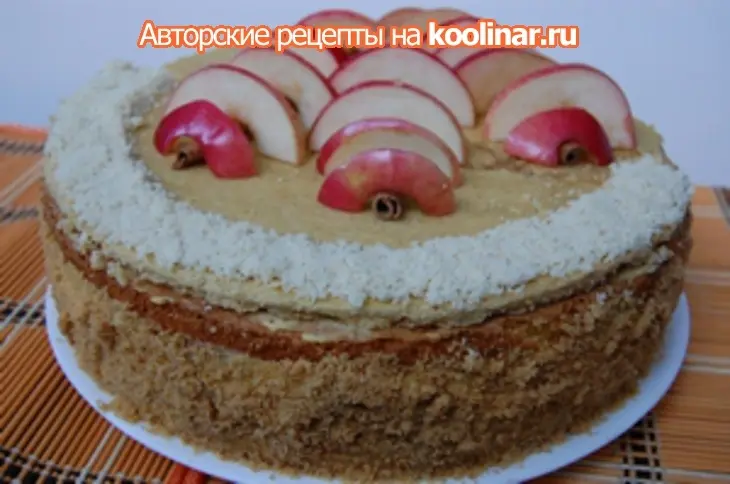 Яблочный торт с карамельным баварским муссом с корицей: шаг 27