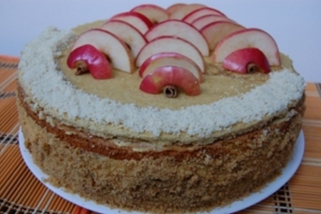 Яблочный торт с карамельным баварским муссом с корицей: шаг 27