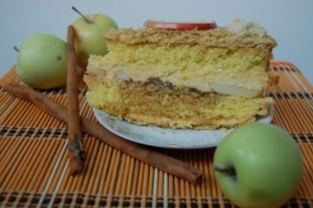 Яблочный торт с карамельным баварским муссом с корицей: шаг 28