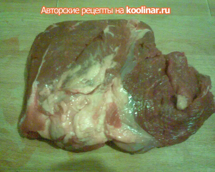 Яблочко - в теленочке, теленочек -  в шубке...= мясные рулетики с яблоками: шаг 1