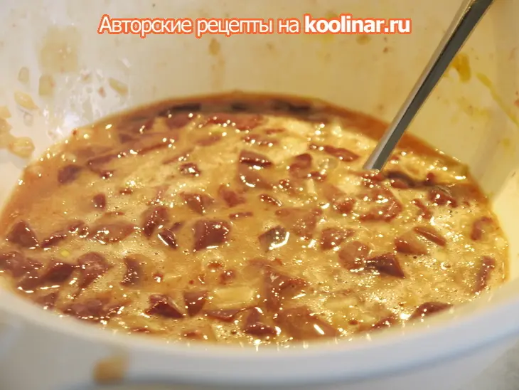 Оладьи из рубленной печени: шаг 3