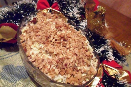 Куриный салат с орехами "рождественский": шаг 6