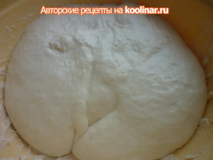 Московские пирожки с капустой (постное дрожжевое тесто): шаг 4