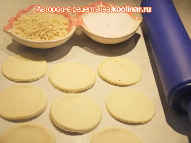 Песочно-творожное печенье „миндальные уголки“: шаг 3