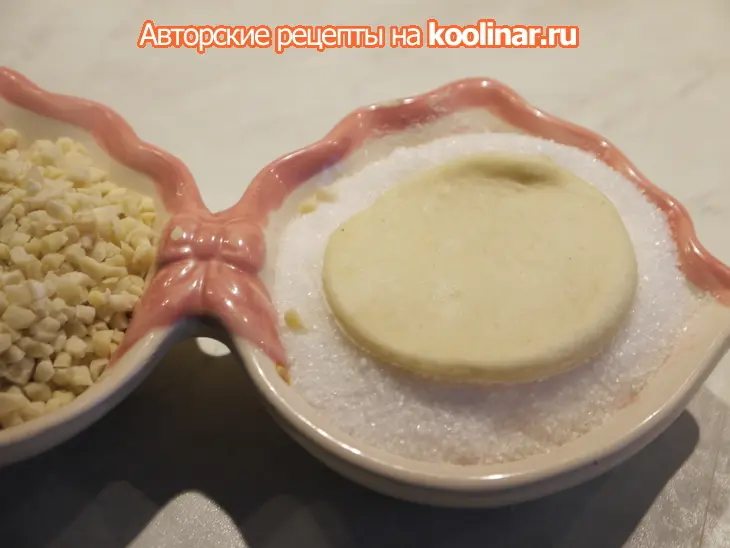 Песочно-творожное печенье „миндальные уголки“: шаг 4