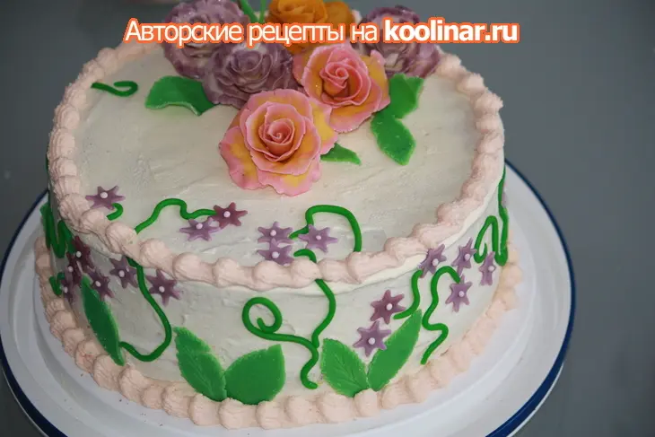 Торт "розы для милы": шаг 8