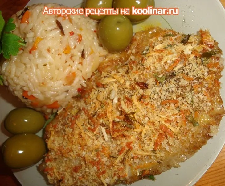 Телапия под хрустящей шубкой с вкусным гарниром из риса: шаг 5