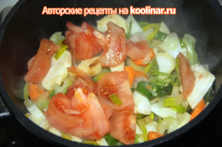 Зимний картофельный суп-толчёнка с квашеной капустой, да со шкварочками: шаг 3