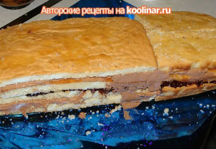 Торт "электровоз" или "голубой вагон бежит, качается...": шаг 11