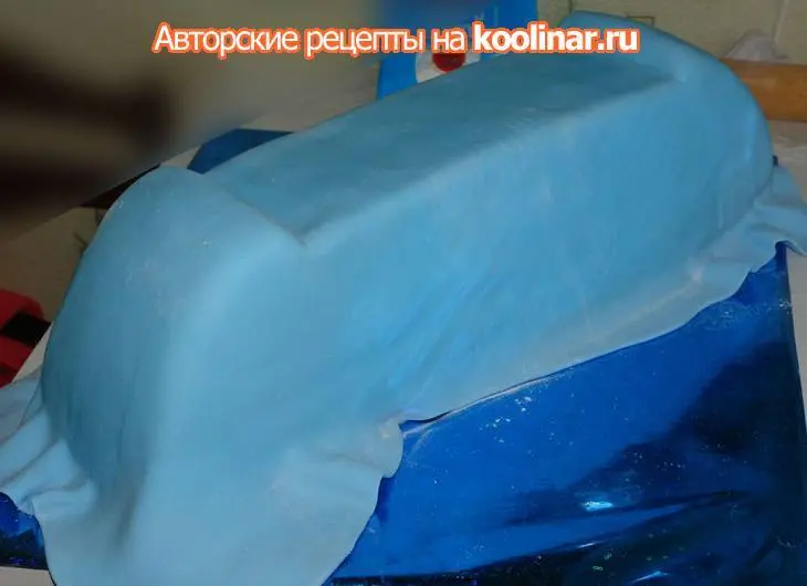Торт "электровоз" или "голубой вагон бежит, качается...": шаг 16