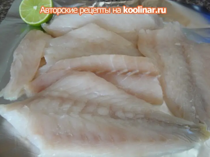 Чёрная каменная рыба под хрустящей орехово - горчичной корочкой: шаг 1
