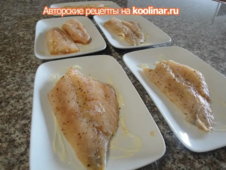 Чёрная каменная рыба под хрустящей орехово - горчичной корочкой: шаг 5