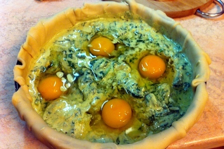 Пасхальный пирог с яйцами: шаг 7