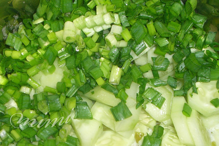 Лосось в сливочном соусе с огурцом и зеленым луком: шаг 4