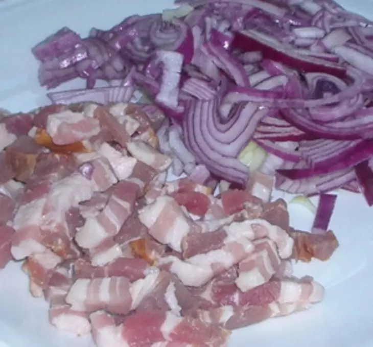 Тартинки с ветчиной и луком: шаг 4