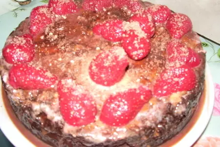 Тортик с шоколадом и клубничкой: шаг 7