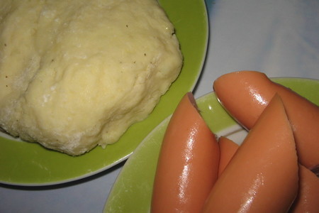 Сосиски в картофельной шубке.: шаг 4