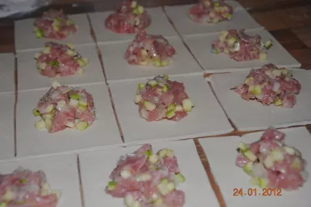 Манты с рубленным мясом и цукини: шаг 5