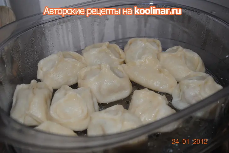 Манты с рубленным мясом и цукини: шаг 8