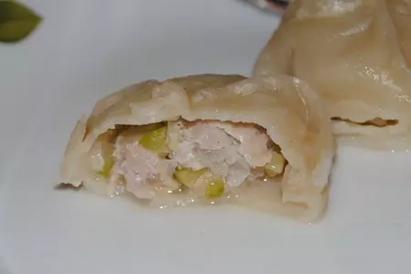 Манты с рубленным мясом и цукини: шаг 9
