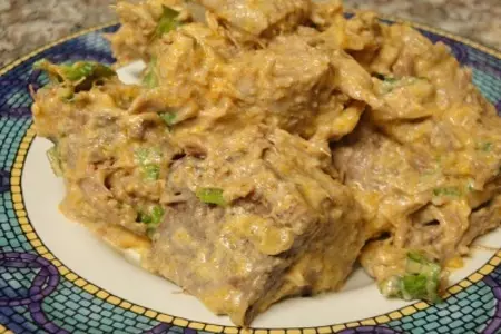 Язык с кокосовым молоком,красным карри и макадамия орехами: шаг 9