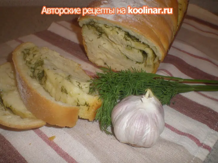 Ароматный хлеб с чесночным маслом: шаг 5