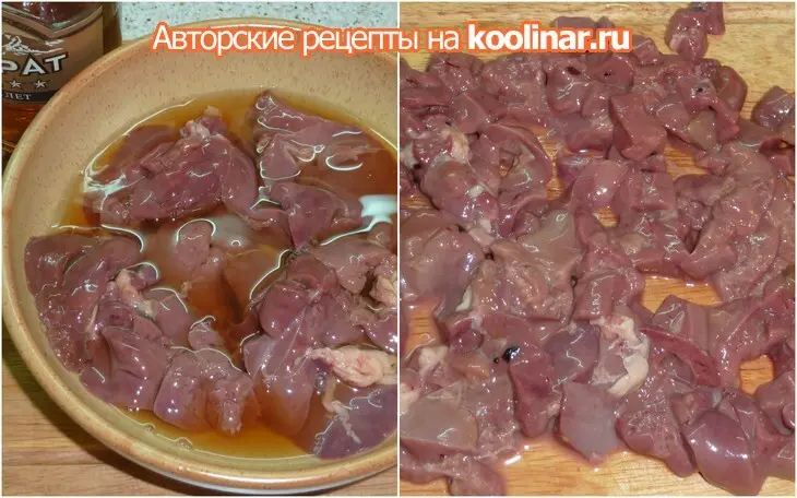 Террин из индейки с куриной печенью и солеными лесными грибами: шаг 3