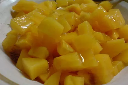 Сливочно-медовая панна котта с хурмой и зёрнами граната в меду: шаг 3