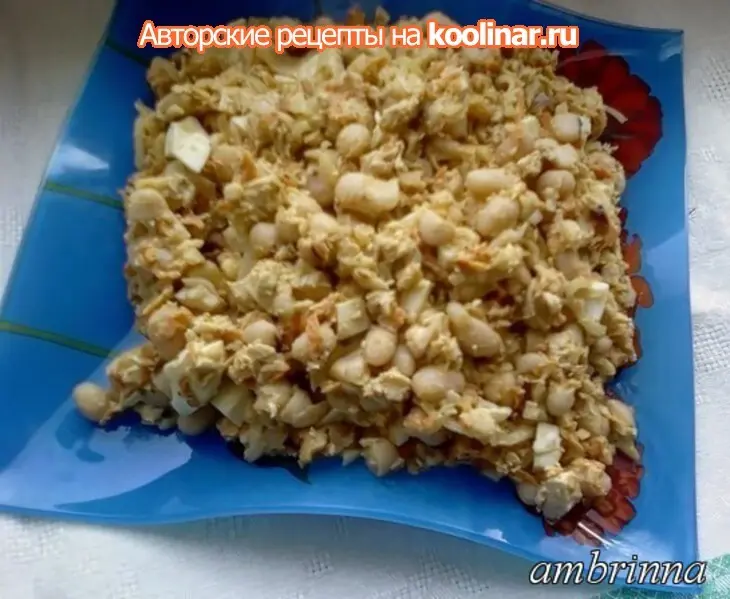 Негламурный, но вкусный салат из белой фасоли: шаг 5