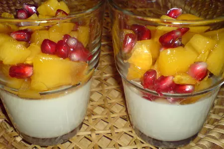 Сливочно-медовая панна котта с хурмой и зёрнами граната в меду: шаг 6