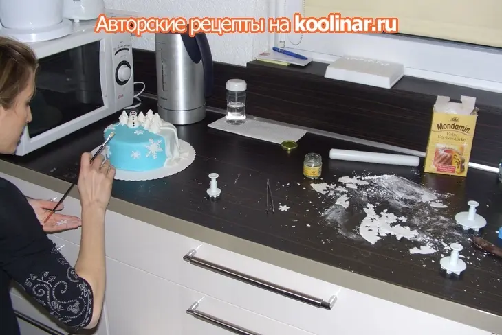 Торт "зимняя сказка": шаг 15