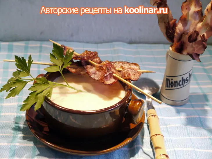 Молочный крем-суп из сельдерея с беконом: шаг 5