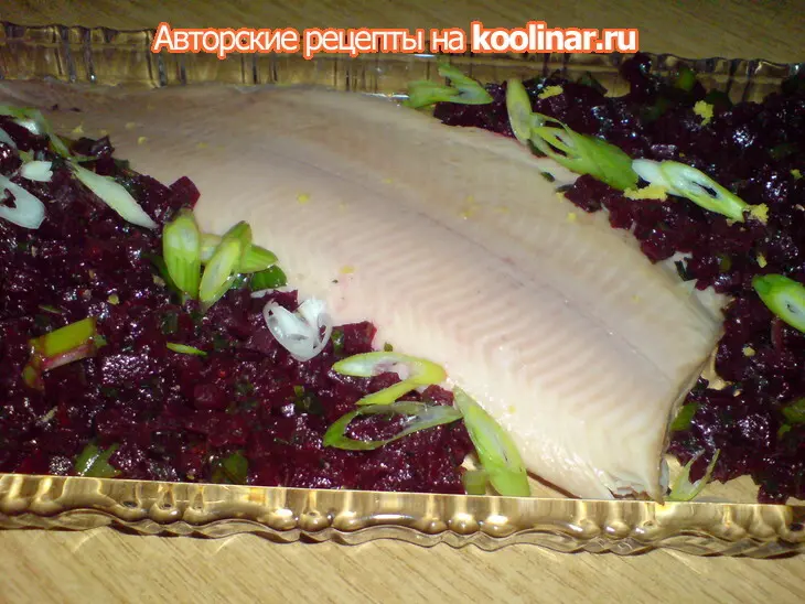 Сальса из запечённой свёклы с копчёной форелью: шаг 5